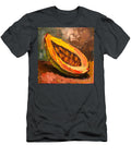 Juicy Delight Vibrant Vivid Brushstrokes Illuminate Sliced Cocoa Pod Olfactoart Studio T-Shirt
