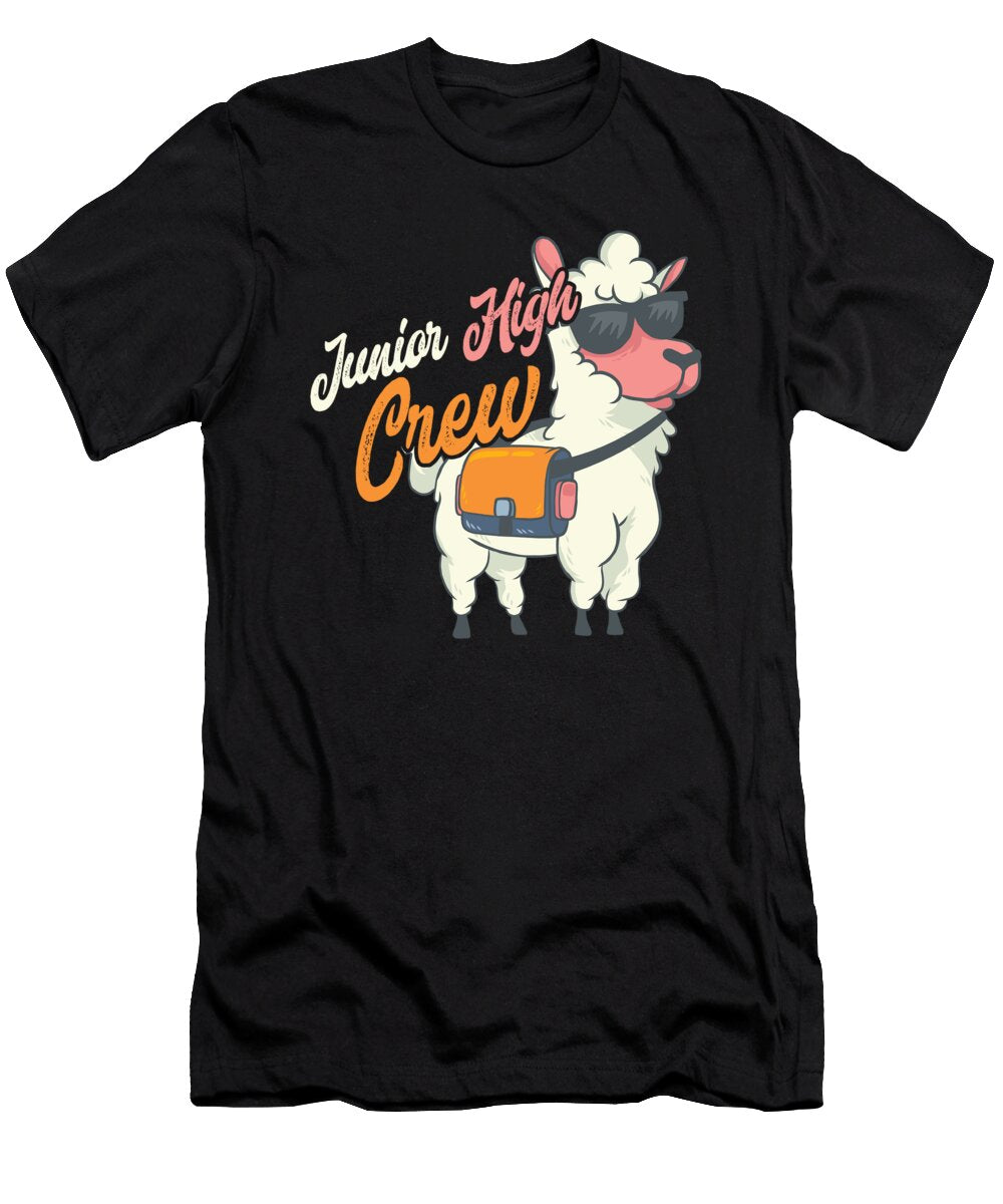 Junior High Crew Middle School Llama Gift Haselshirt T-Shirt