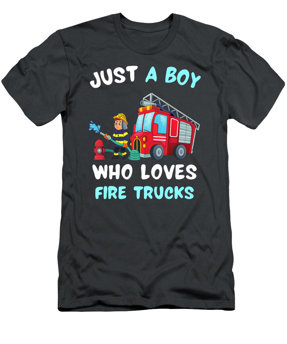 Just a Boy Who Loves Fire Trucks Anh Nguyen T-Shirt