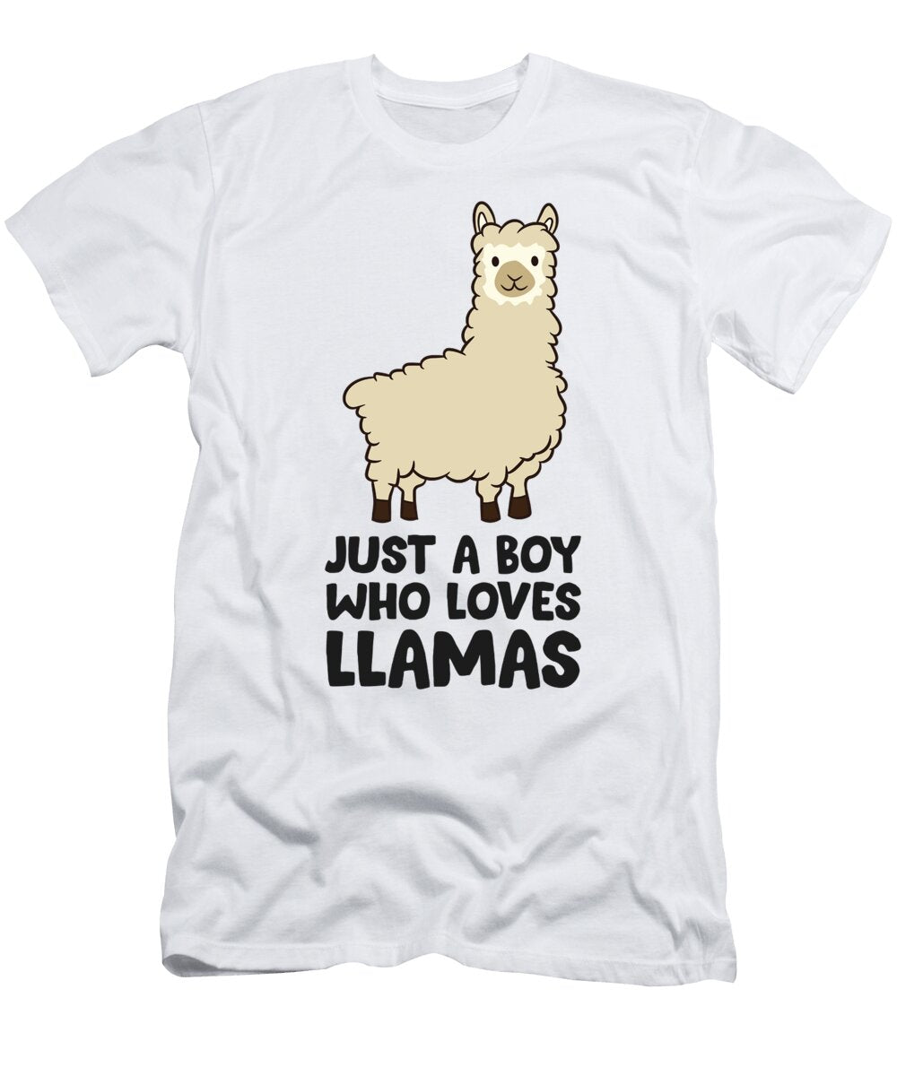 Just a Boy Who Loves Llamas Eq Designs T-Shirt