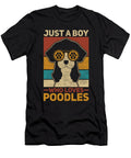 Just a Boy Who Loves Poodles Dog Lover Owner Natalie Lidford T-Shirt