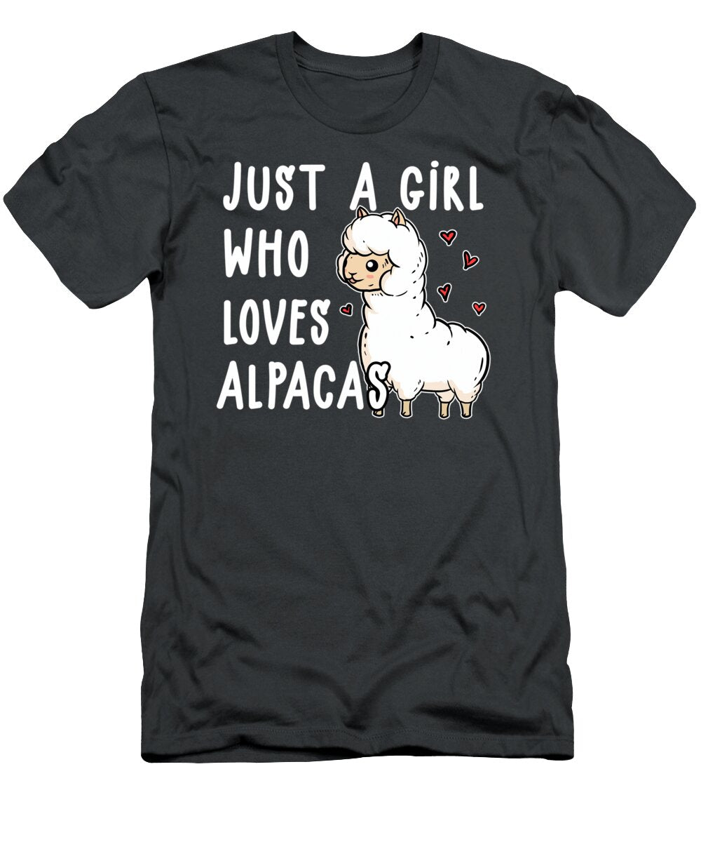 Just a Girl Who Loves Alpacas Cute Alpaca Costume Baueri Sunni T-Shirt