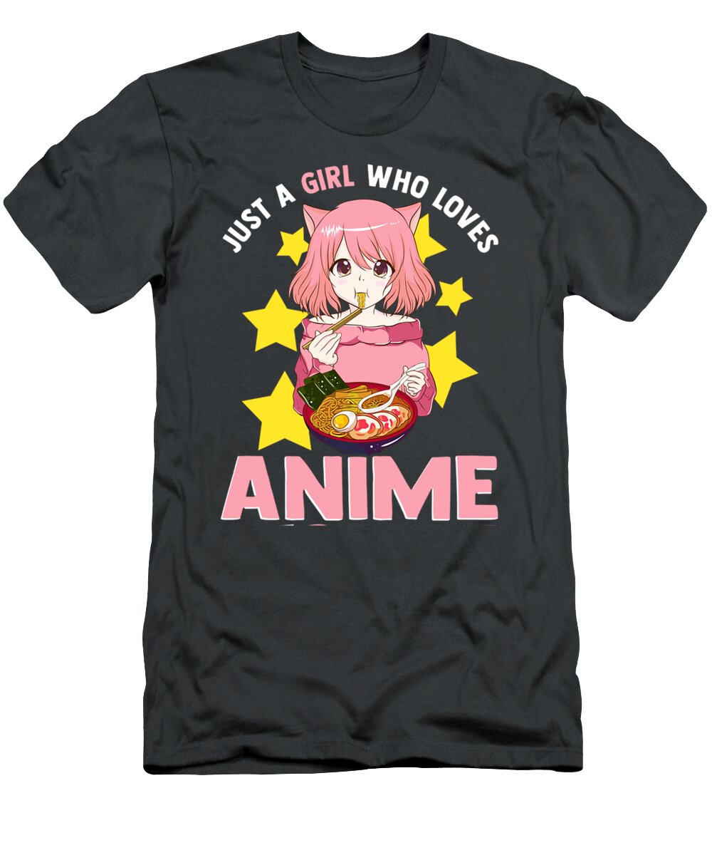 Just a Girl Who Loves Anime and Ramen Bowl Japanese Noodles Kieran Alexa T-Shirt