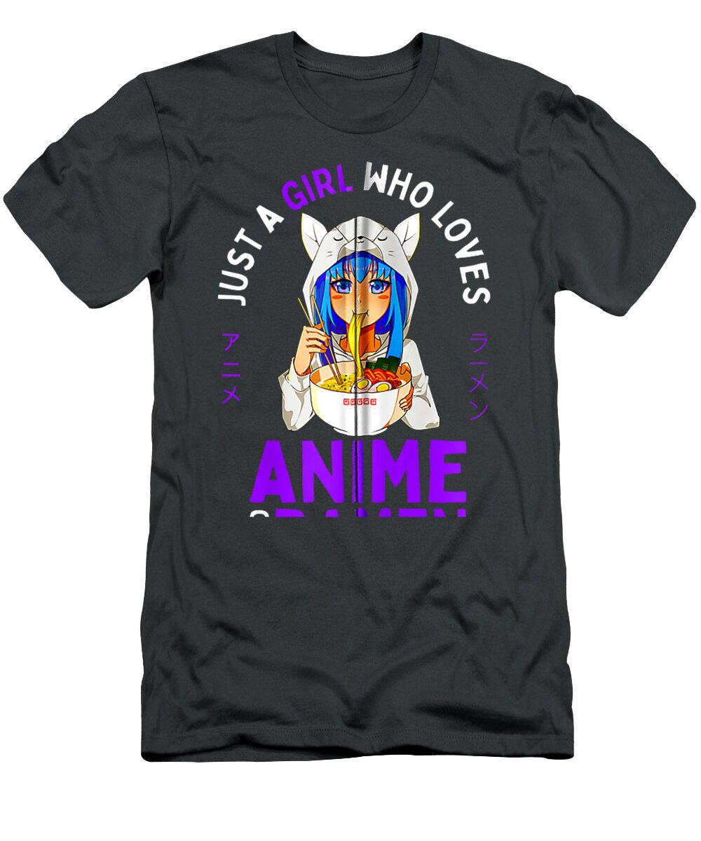 Just a Girl Who Loves Anime and Ramen Women N Girls Kieran Alexa T-Shirt