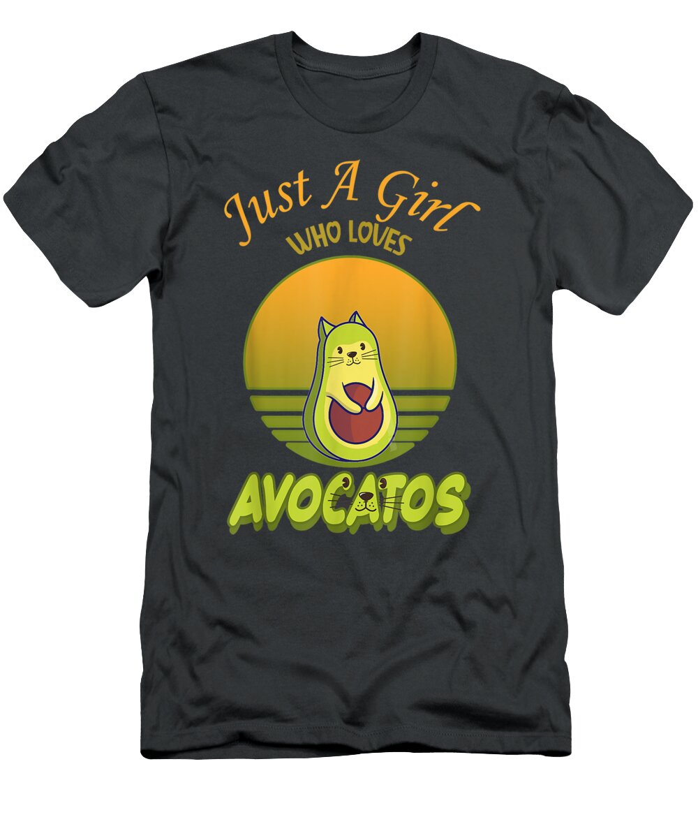 Just a Girl Who Loves Avocado Cats Funny Avocatos Gift Do Tran Quang T-Shirt