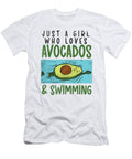 Just a Girl Who Loves Avocados and Swimming Avocado Swim Toms Store T-Shirt