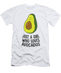 Just a Girl Who Loves Avocados Cute Avocado Girl Eq Designs T-Shirt