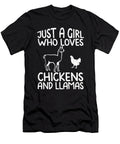 Just a Girl Who Loves Chickens and Llamas Quote Tenshirt T-Shirt