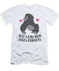 Just a Girl Who Loves Huskies Cute Husky Girl Eq Designs T-Shirt