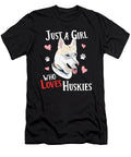 Just a Girl Who Loves Huskies Lance Gambis Art T-Shirt