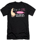 Just a Girl Who Loves Llamas Eq Designs T-Shirt