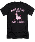 Just a Girl Who Loves Llamas Quote Tenshirt T-Shirt