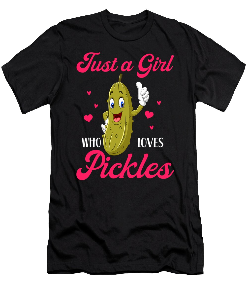 Just a Girl Who Loves Pickles Vegan Women Pickle Gifts Thepassionshop T-Shirt