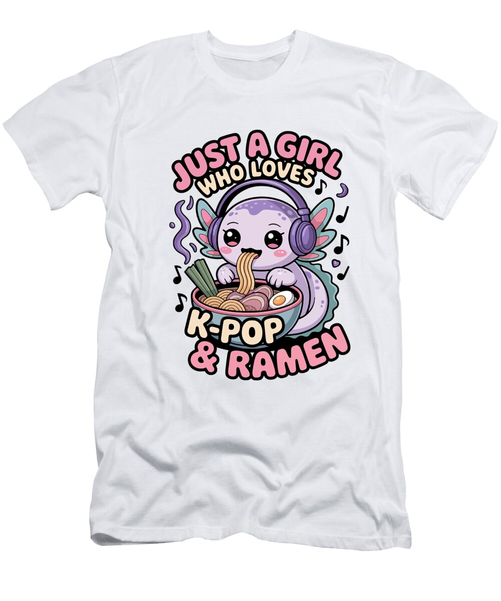 Just Girl Who Loves K Pop and Ramen Joanna Redesiuk T-Shirt