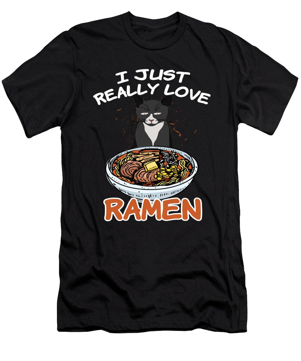 Just Really Love Ramen Japanese Noodel Moon T-Shirt
