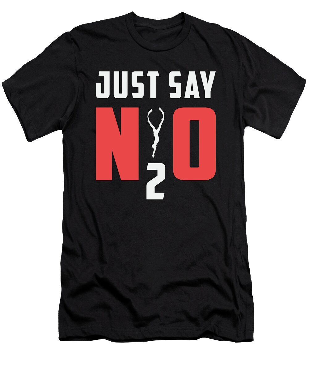 Just Say N2o Scuba Diving Diver Ocean Sea Funny Tshirtconcepts Marvin Poppe T-Shirt