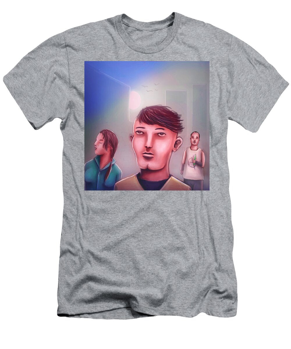 Just Three Friends Chilling in the City Rui Barros T-Shirt