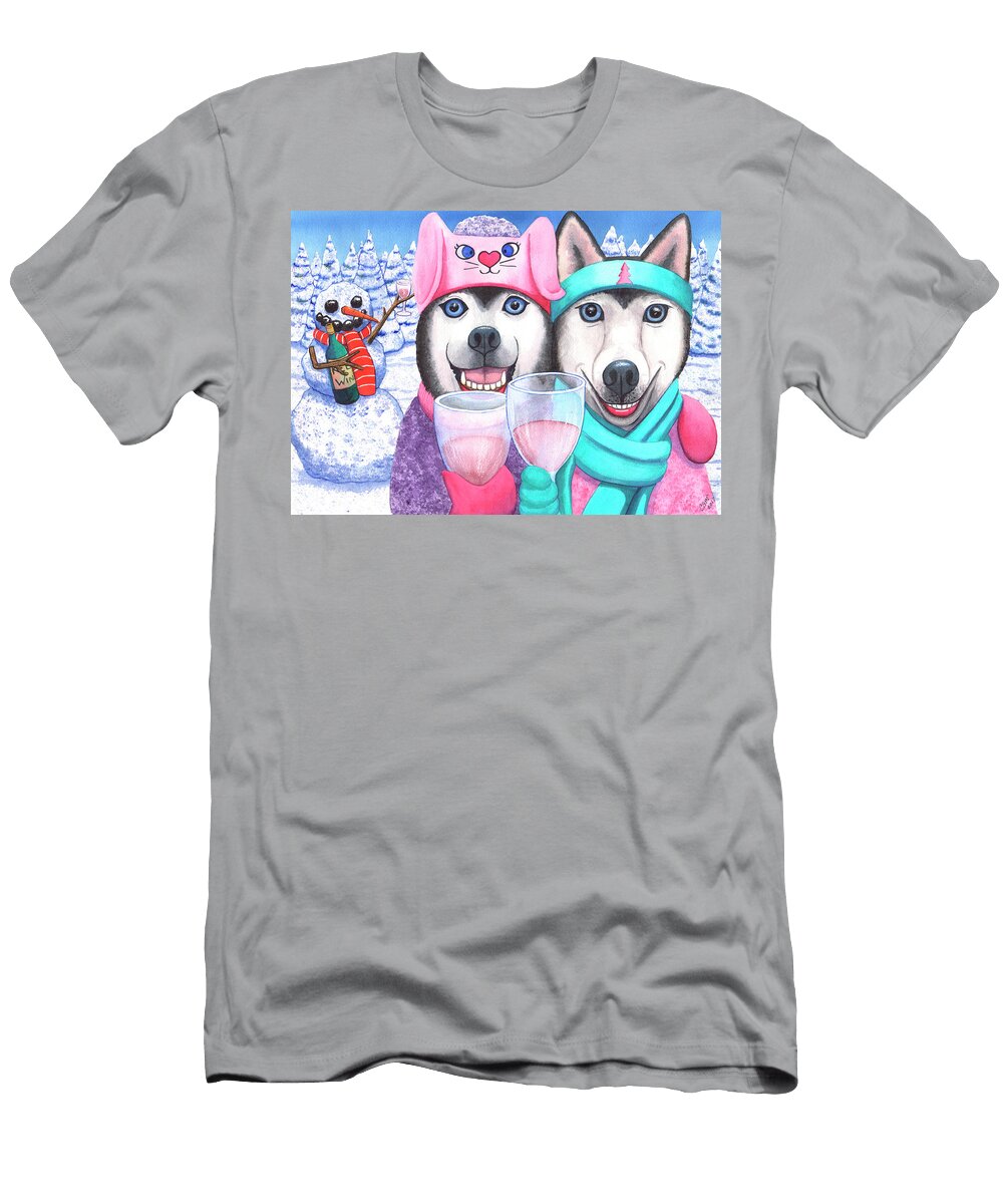 Just Wining in a Winter Wonderland Catherine G Mcelroy T-Shirt