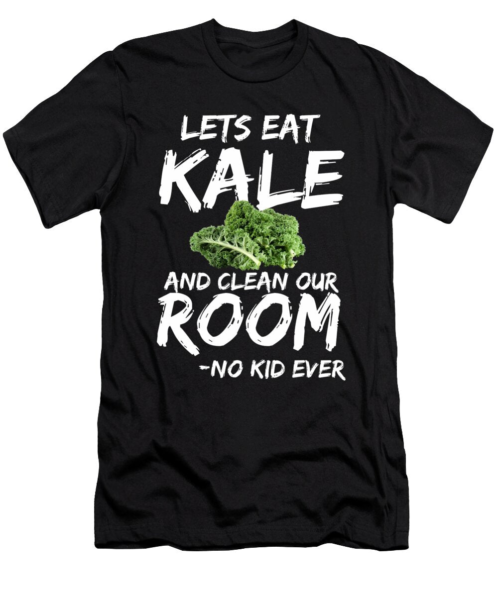 Kale Art for Kids Vegans and Vegetarians on Diet Dark Nikita Goel T-Shirt