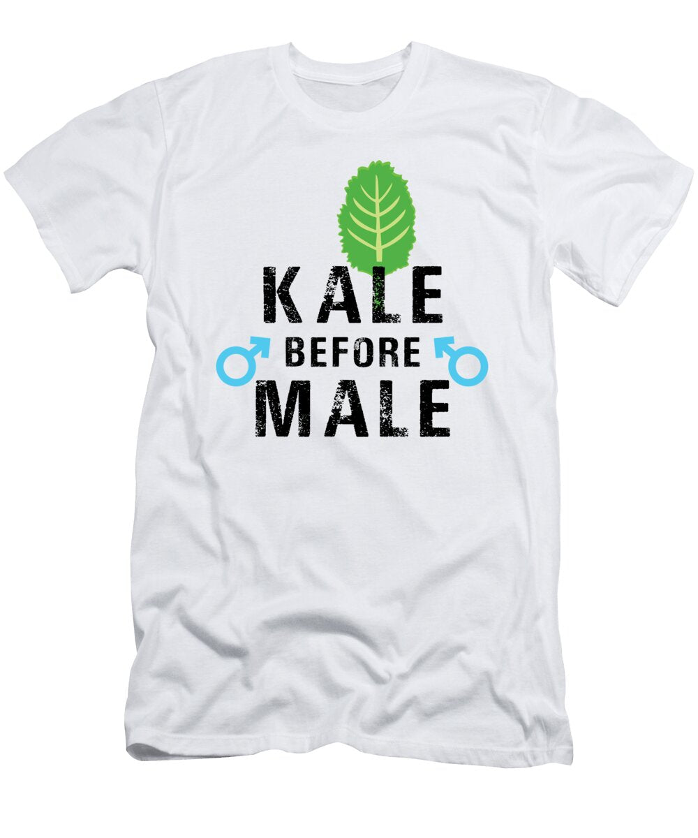 Kale Before Male Kale Art for Women Vegans on Diet Light Nikita Goel T-Shirt