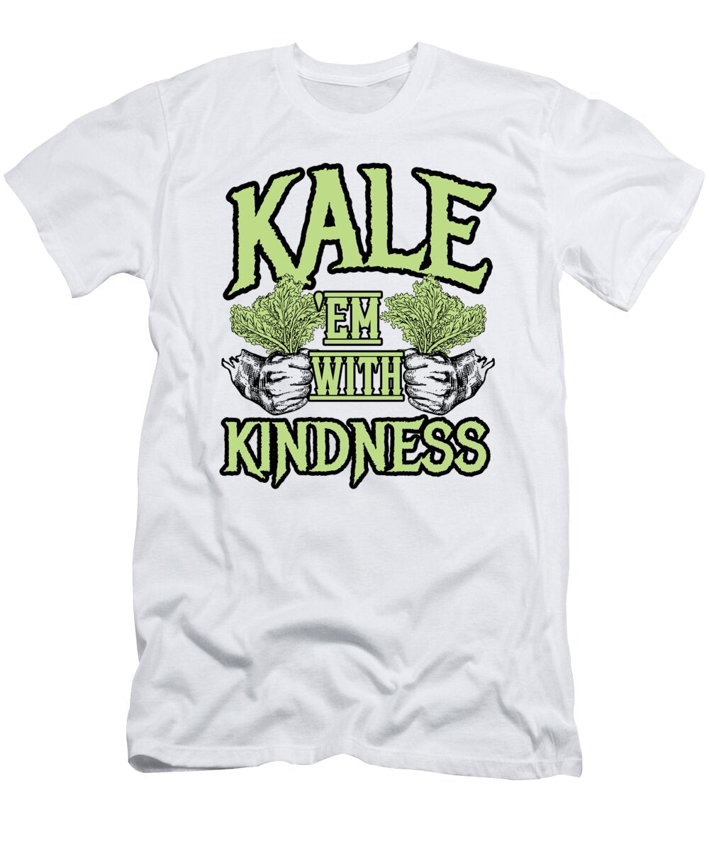 Kale Em with Kindness Kale Art for Vegans Light Nikita Goel T-Shirt