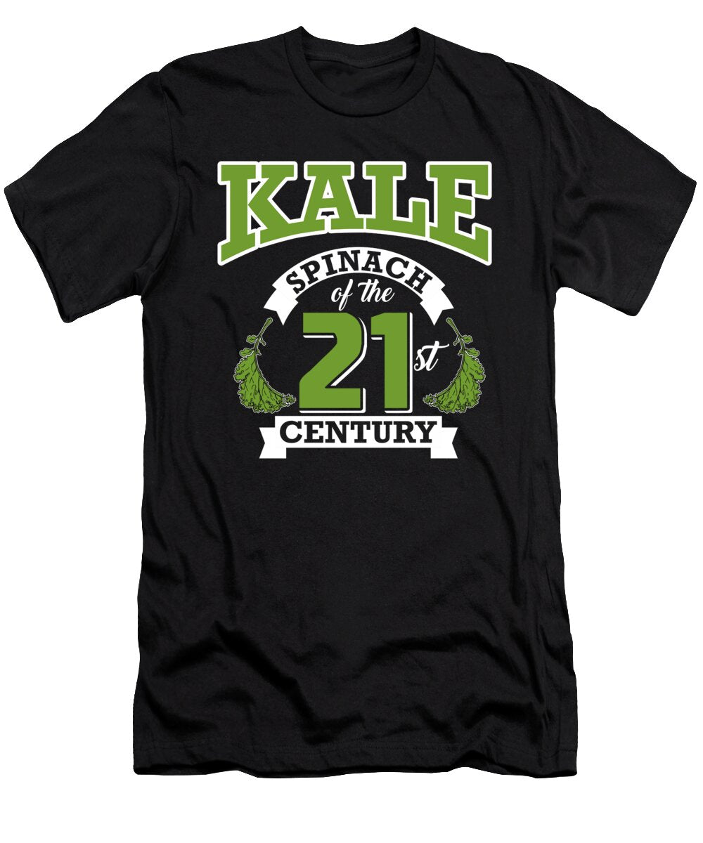 Kale Spinach of the 21st Century Kale Art for Vegans Dark Nikita Goel T-Shirt