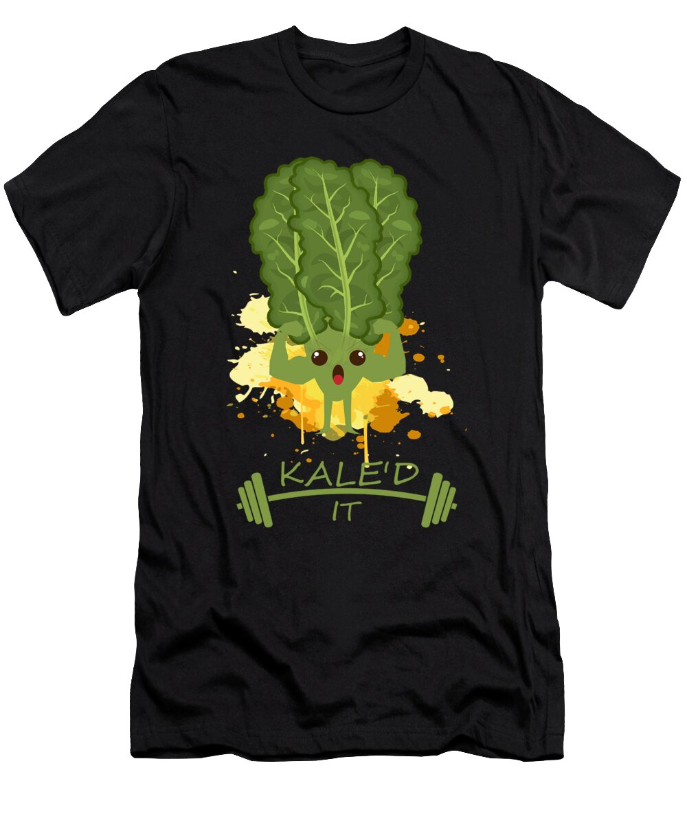 Kaled It Kale Art for Vegans Vegetarians on Diet Dark Nikita Goel T-Shirt