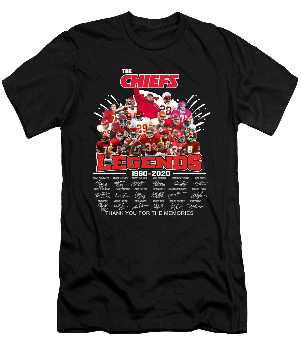 Kansas City Chiefs 1960 2020 Legends Thank You for the Memories Signatures Th T-Shirt