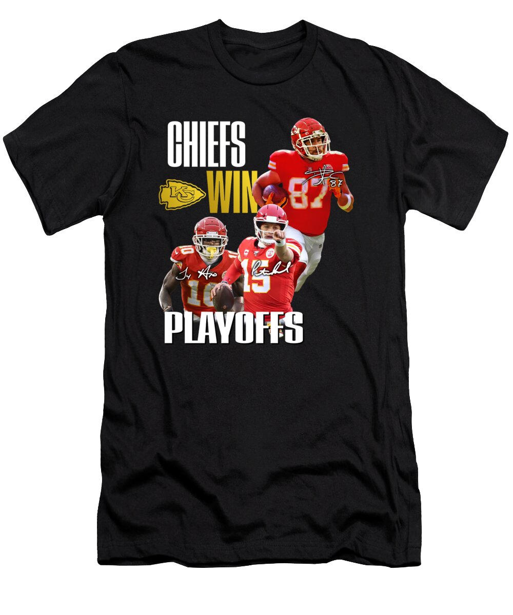 Kansas City Chiefs Win Playoffs Players Signatures Th T-Shirt