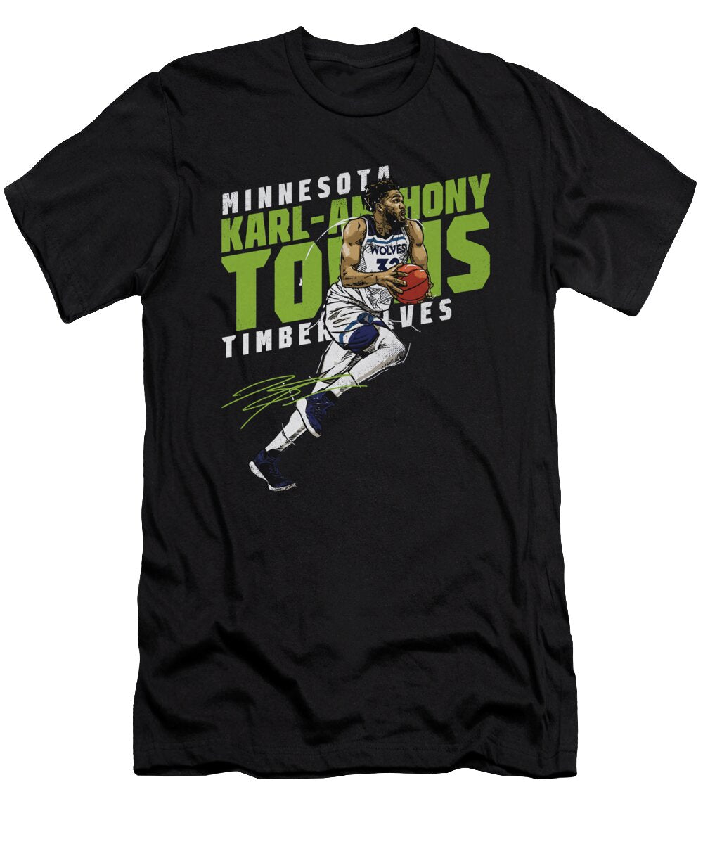 Karl Anthony Towns Minnesota Slant Ihsan Sirin T-Shirt