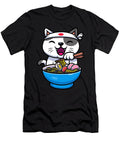 Kawaii Anime Cat Eating Ramen Noodles Japanese Dhbubble T-Shirt