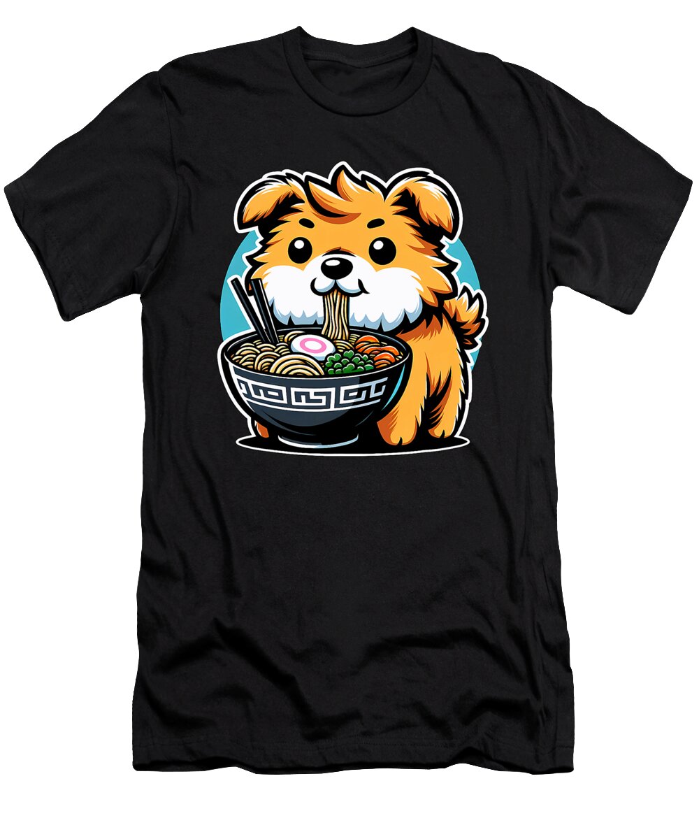 Kawaii Anime Norfolk Terrier Dog Ramen Zyneu Gangd T-Shirt