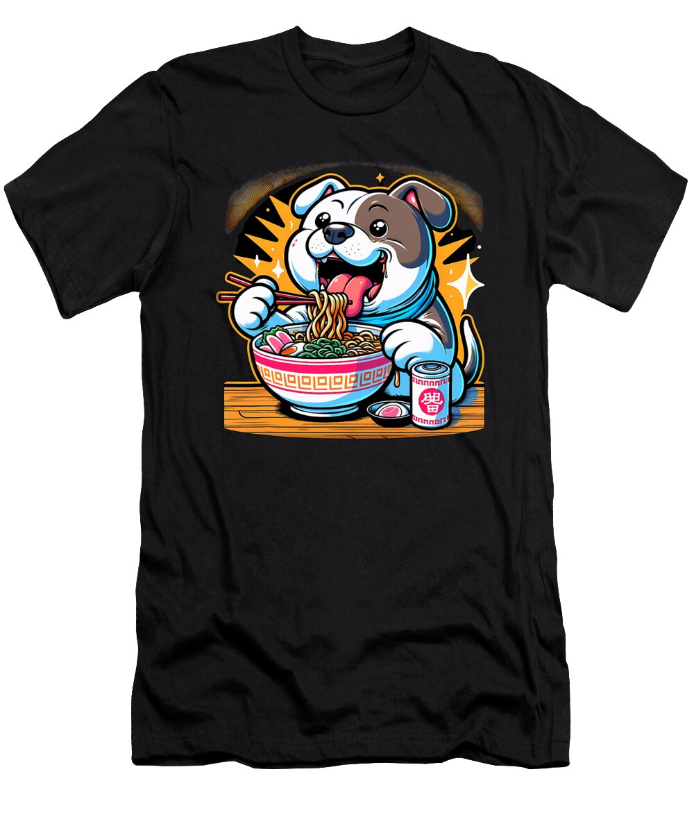Kawaii Anime Pit Bull Dog Ramen Zyneu Gangd T-Shirt