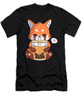 Kawaii Anime Red Panda Drinking Boba Bubble Tea 1 T-Shirt