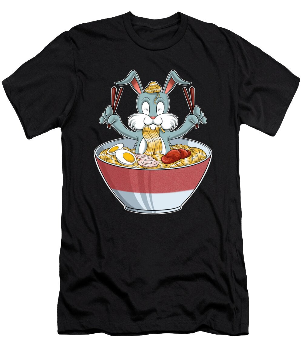 Kawaii Bunny Japanese Ramen Noodles I Otaku Anime Bunny Maximus Designs T-Shirt
