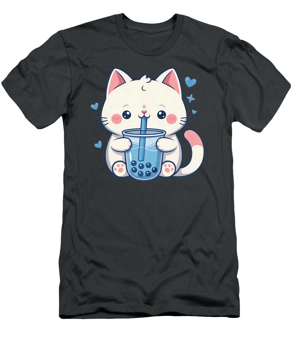Kawaii Cat Boba Japanese Zyneu Gangd T-Shirt