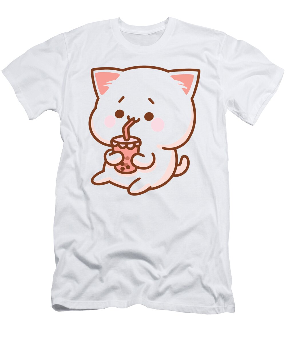 Kawaii Cat Bubble Tea Vladimir Boyko T-Shirt