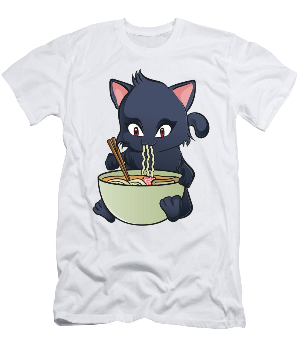 Kawaii Cat Ramen Anime Kitty the Perfect Presents T-Shirt