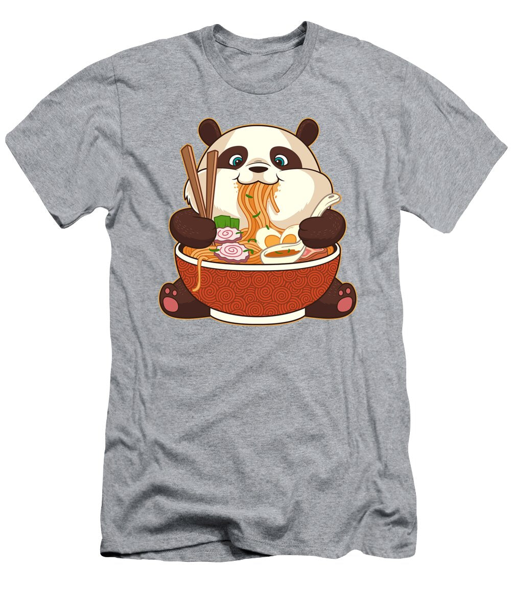 Kawaii Cute Anime Panda Otaku Japanese Ramen Noodles Karis Dorota T-Shirt