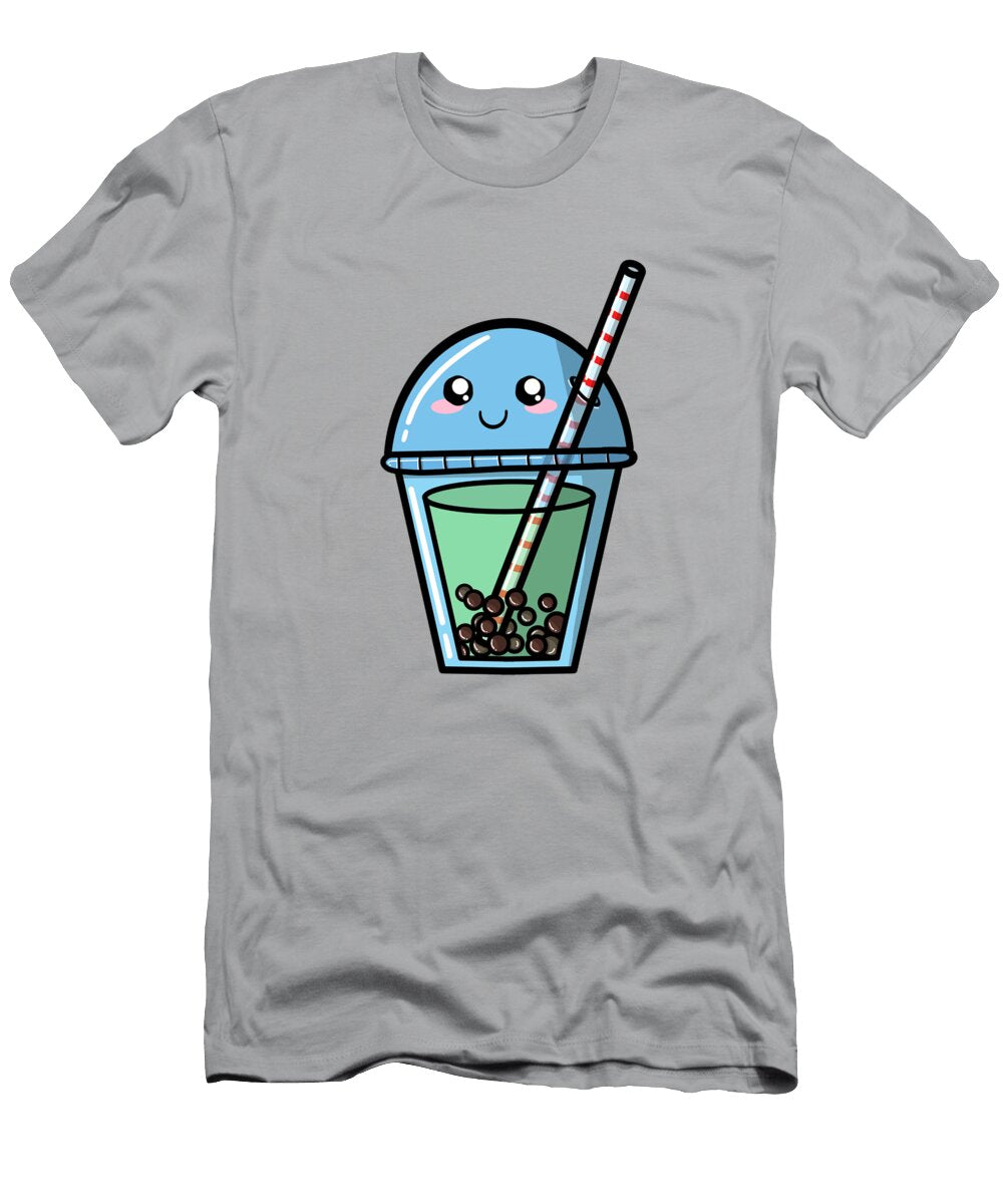 Kawaii Cute Boba Tea Blessed By Gaia T-Shirt