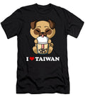 Kawaii Cute Pug Dog Bubble Tea I Love Taiwan Zyneu Gangd T-Shirt