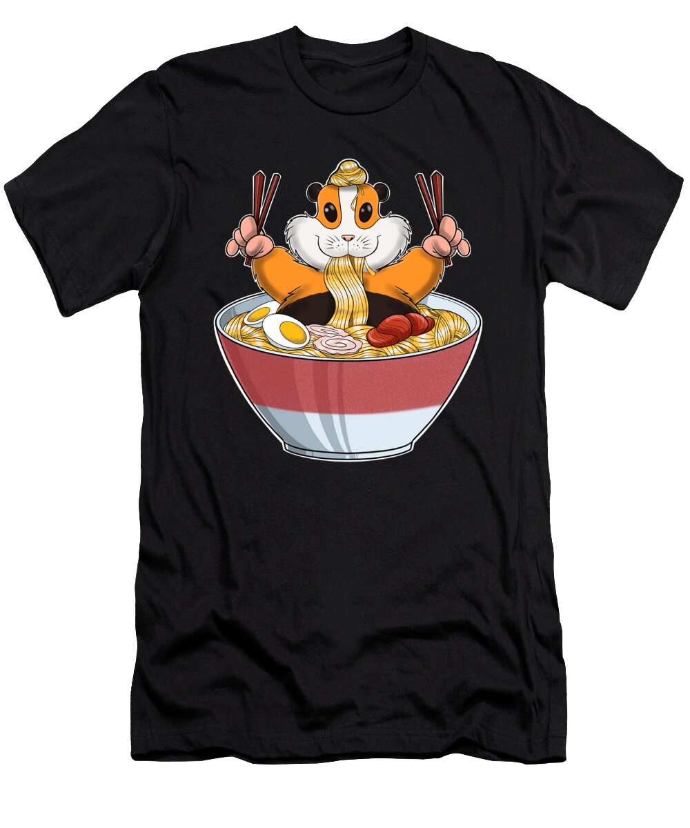 Kawaii Guinea Pig Ramen Noodles I Otaku Anime Guinea Pig Maximus Designs T-Shirt