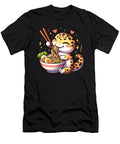 Kawaii Leopard Gecko Eating Ramen Noodle Anime Japanese Food Lover Job T-Shirt