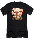Kawaii Pig Eating Ramen Noodle Anime Japanese Food Lover Job T-Shirt