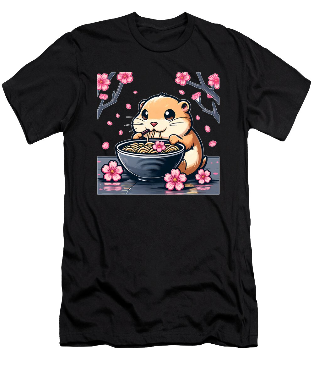Kawaii Prairie Dog Eating Ramen Zyneu Gangd T-Shirt