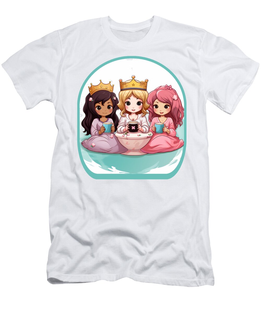 Kawaii Princesses Anime Cute Boba Tea Gaming Controller Ramen Sifou Store T-Shirt
