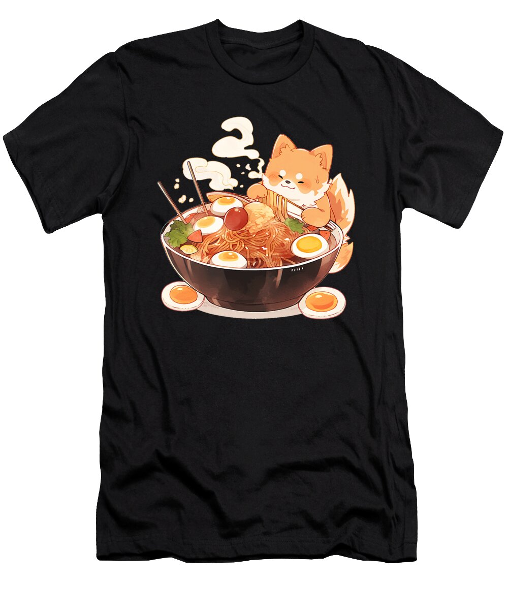 Kawaii Ramen Cute Anime Dog Corgi Japanese Zyneu Gangd T-Shirt