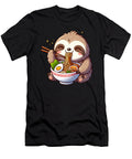 Kawaii Sloth Eating Ramen Noodle Anime Japanese Food Lover Job T-Shirt