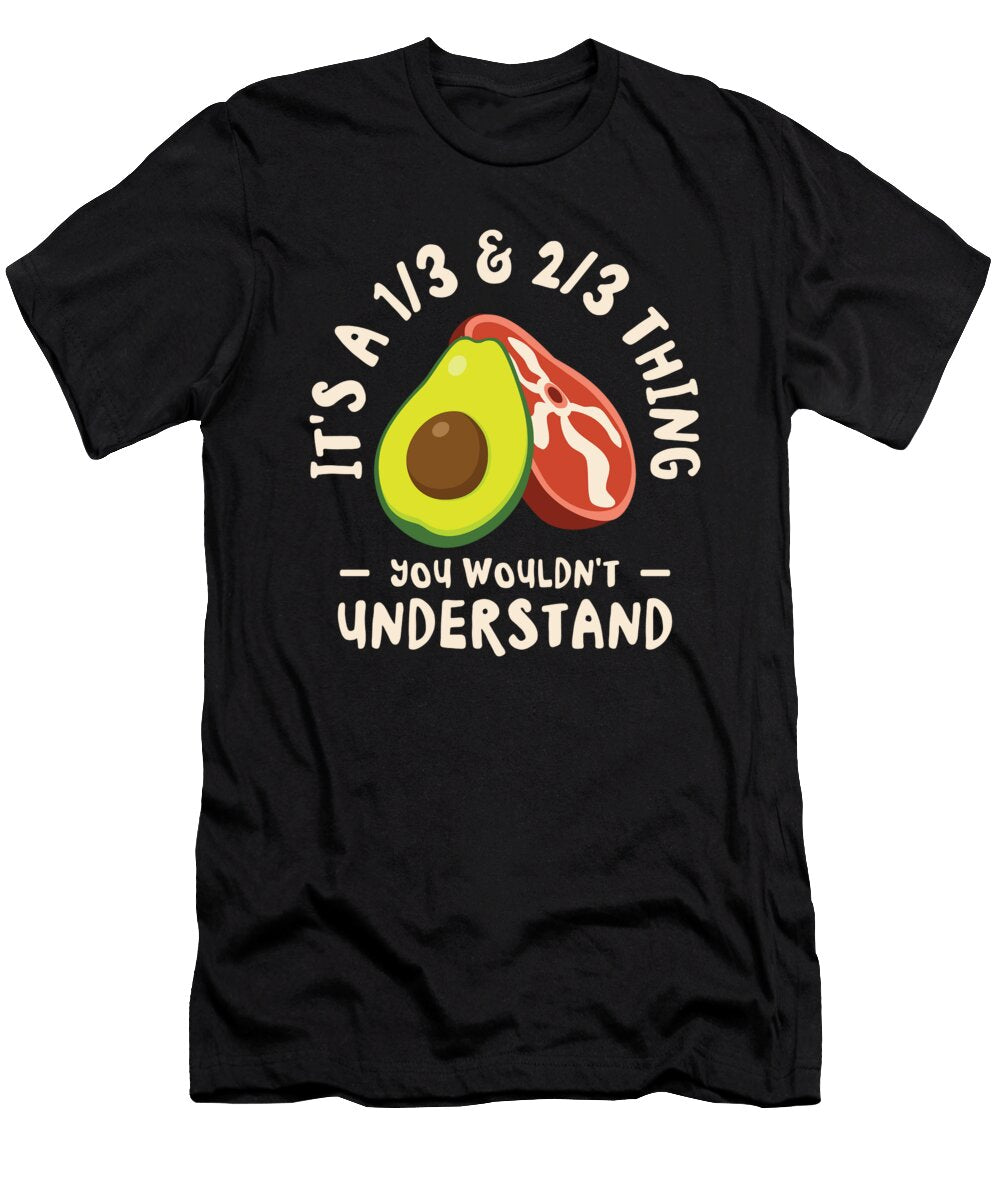 Keto Diet Avocado Fruit Ketogenic Food Meat Balance Toms Store T-Shirt