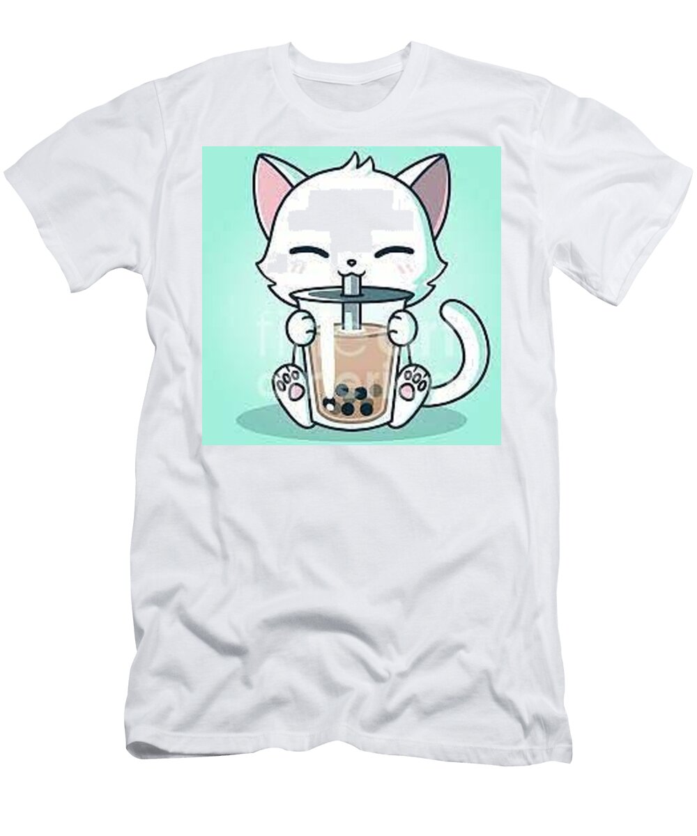 Kitty with Boba Alyssa Kelsay T-Shirt
